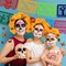 Day of The Dead Decor with 24 Pcs Monarch Butterfly 3 Artificial Marigold Flowers (Orange, Red, Green, Blue)